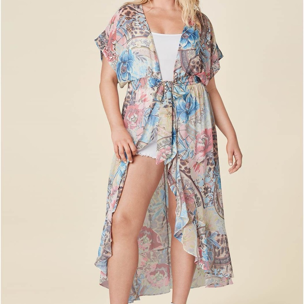 Venus Embellished Floral & Paisley Print Maxi Top NWT - Picture 5 of 12